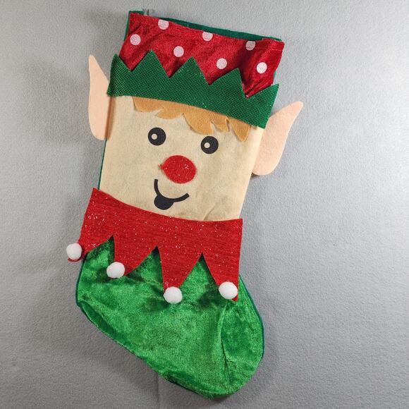 CAT, PENGUIN, ELF & 2 SNOWMEN Christmas Stockings (x5) Greenbrier Int'l-Vintage - Picture 3 of 4